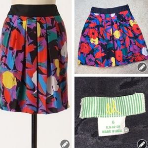 Anthro Lil bold floral print skirt 3945